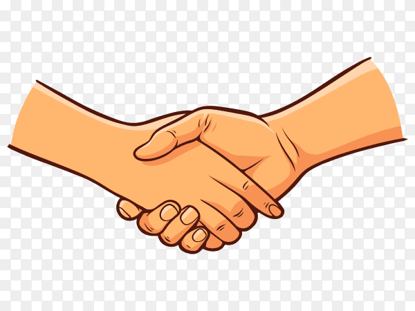 Two Hand Holding Each Other on transparent background PNG