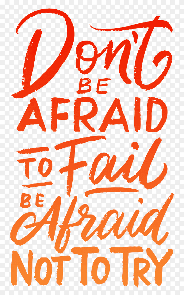 Typography lettering Design Quotes on transparent background PNG