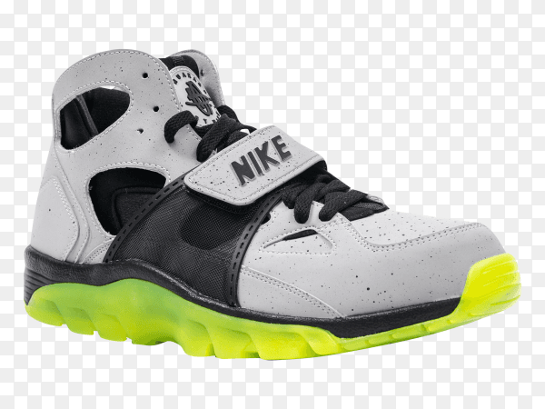 White Nike basketball shoes on transparent PNG