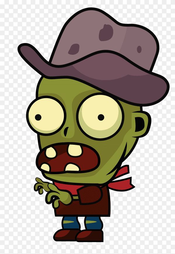 Zombie character sprites on transparent background PNG
