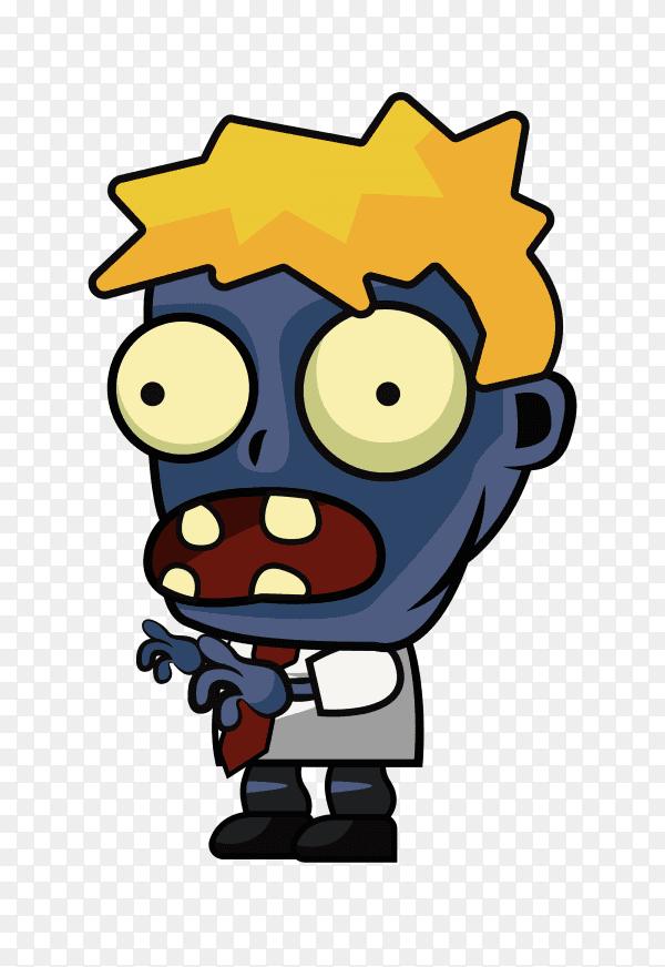 Zombie character sprites vector PNG