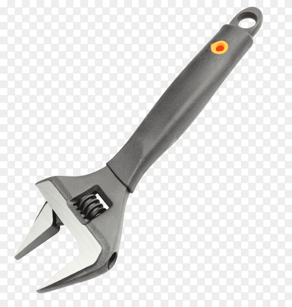 Adjustable wrench on transparent background PNG