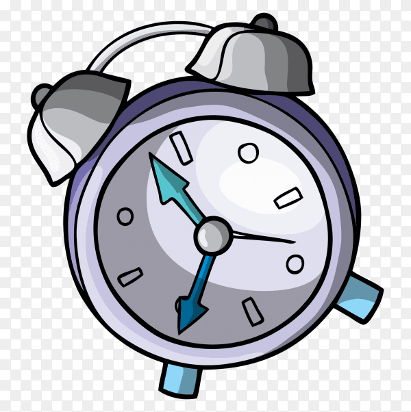 Alarm clock on transparent background PNG