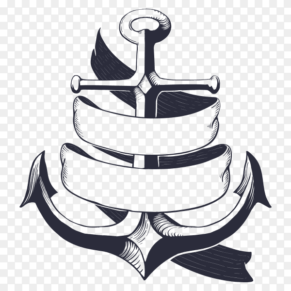Anchor Design illustration on transparent background PNG
