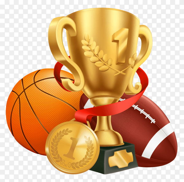 Basketball Achievement Award on transparent background PNG