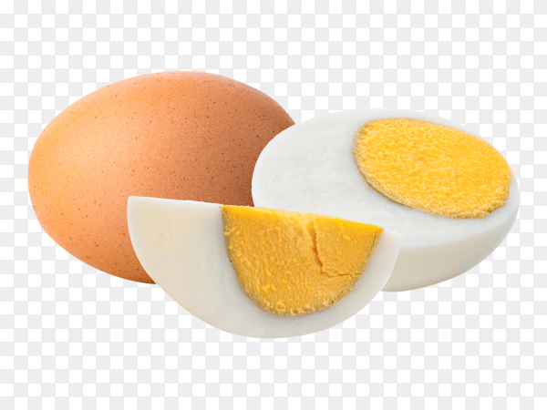 Boiled egg isolated on transparent background PNG