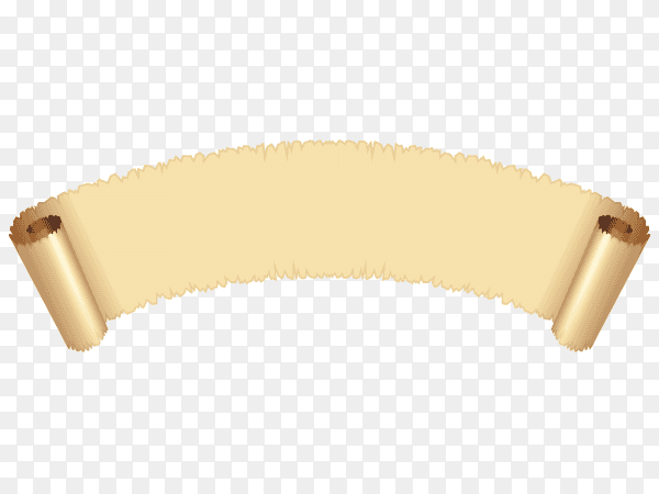 Brown curved textile banner Illustration on transparent background PNG