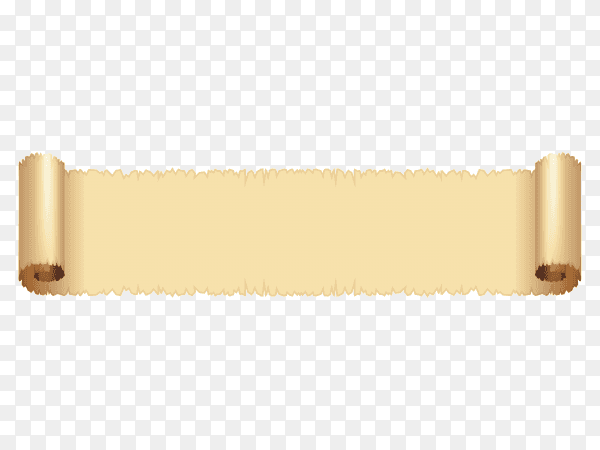 Brown curved textile banner on transparent background PNG