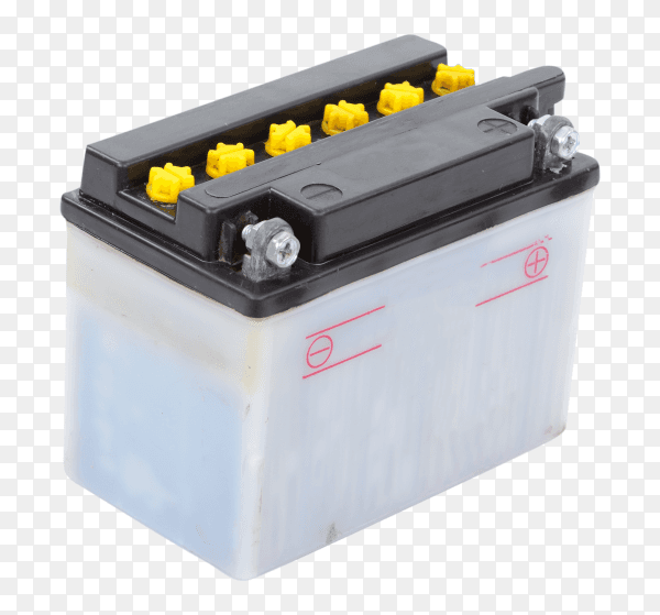 Car battery isolated on transparent background PNG