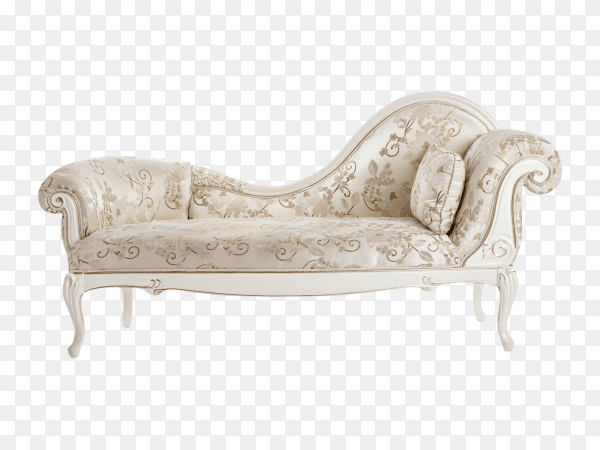 Carved couch on transparent background PNG