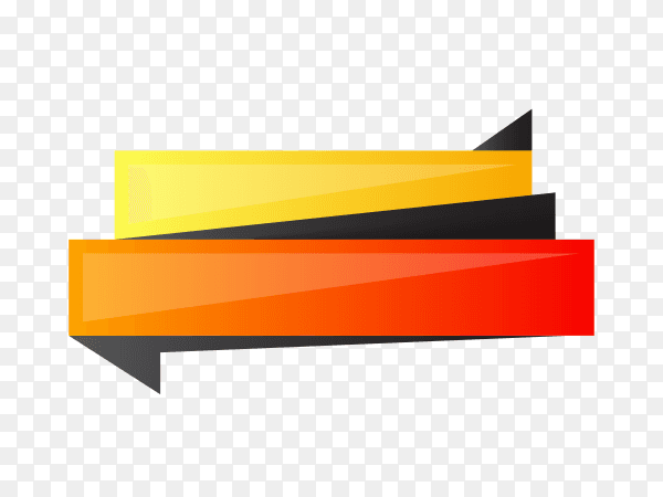 Colorful abstract ribbons and banner on transparent background PNG
