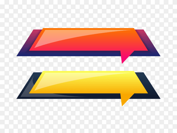 Colorful banner template on transparent background PNG