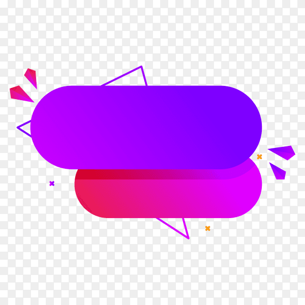 Colourful set abstract sale banners on transparent background PNG