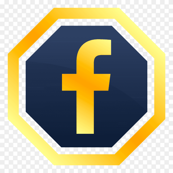 Facebook icon on transparent PNG