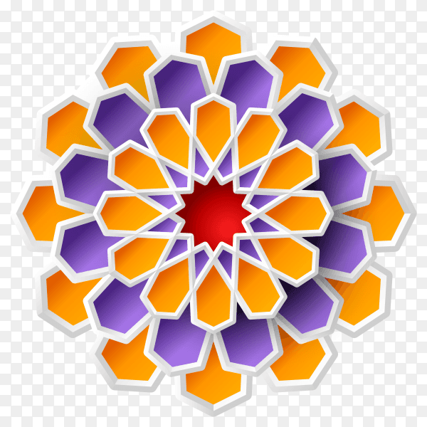 Flat design ramdan kareem decorations on transparent background PNG