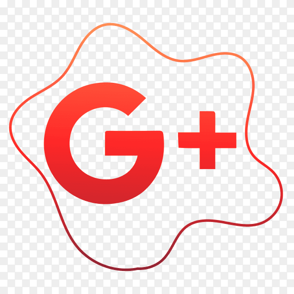 Google Plus icon logo on transparent background PNG