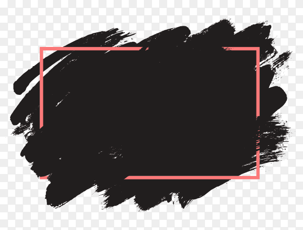 Grunge frame design on transparent background PNG