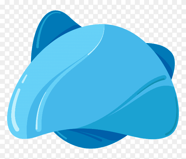 Illustration of blue banner shape on transparent background PNG