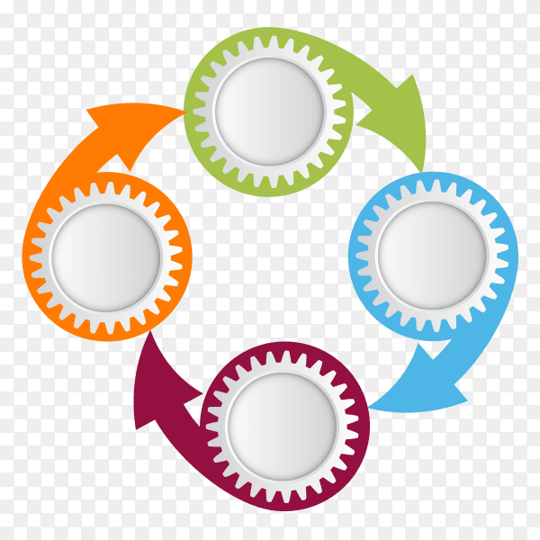 Infographics template on transparent background PNG