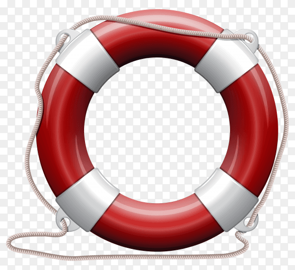 Lifebelt lifebuoy on transparent background PNG