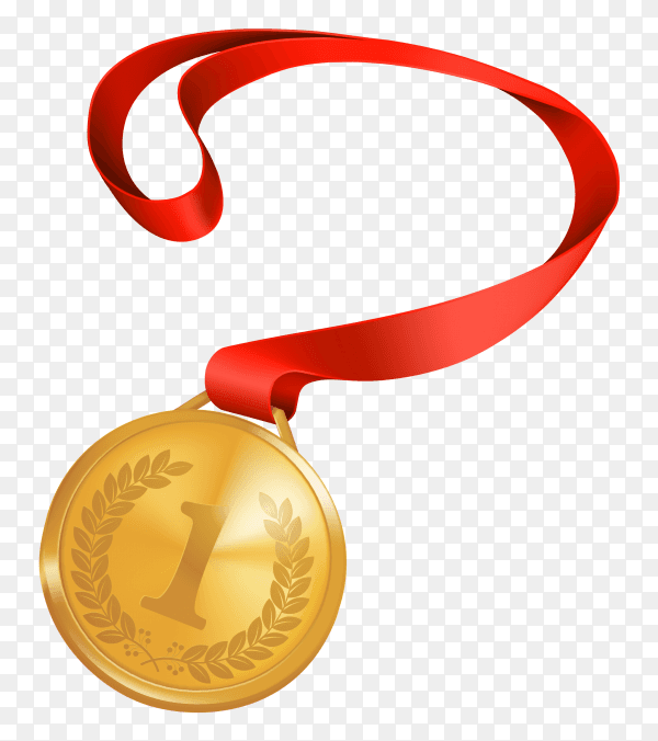 Medal of winner design on transparent background PNG