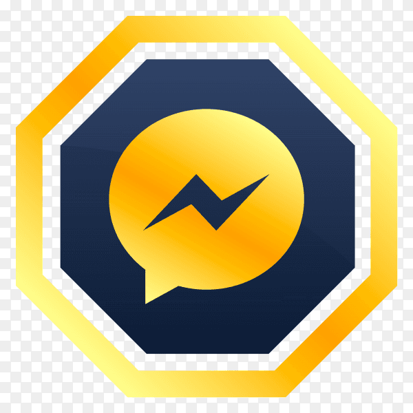 Messenger icon design premium vector PNG