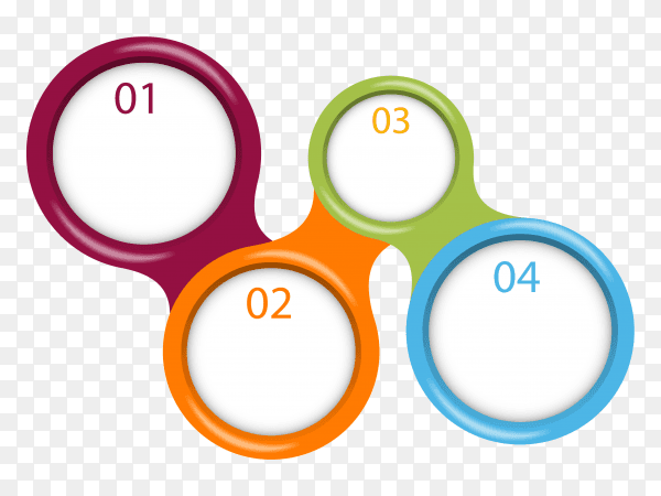 Modern infographic template on transparent background PNG