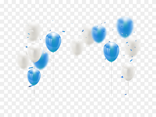 Party balloons isolated on transparent background PNG