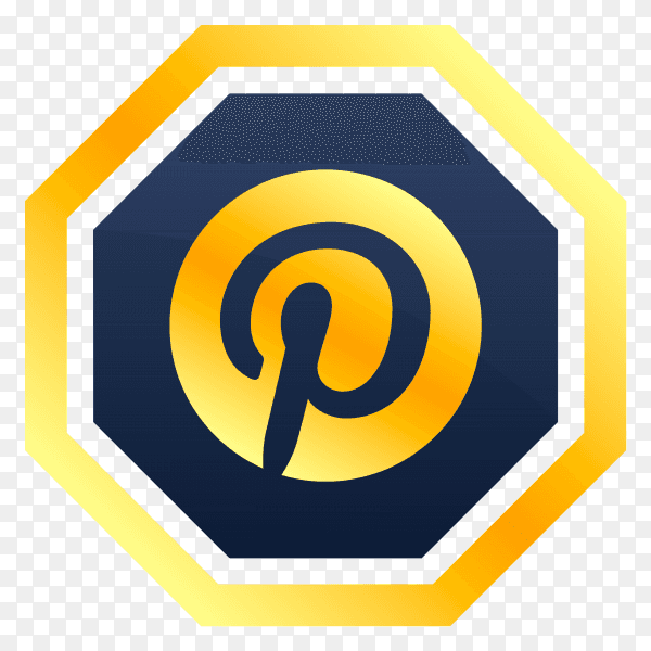 Pinterest logo design on transparent background PNG