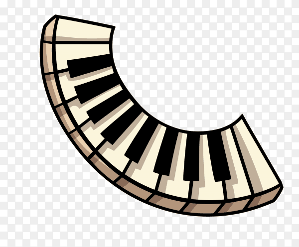 Piano keys Illustration on transparent background PNG