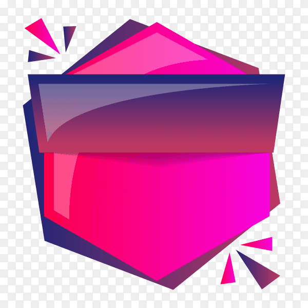 Pink Banner design on transparent PNG
