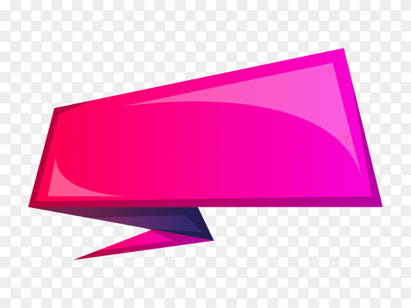 Pink ribbon and banner on transparent background PNG