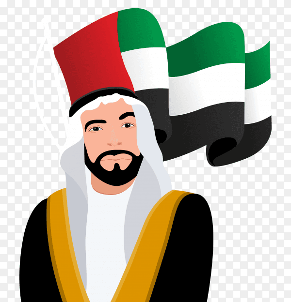 Prince of the Emirates on transparent background PNG