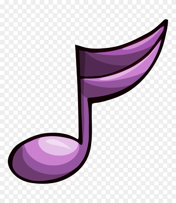 Purple Music icon on transparent background PNG
