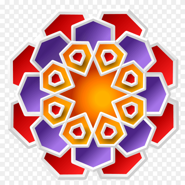 Ramdan kareen abstract decoration design on transparent background PNG