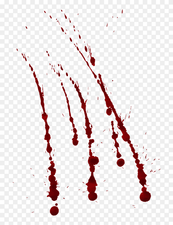 Red blood isolated on transparent background PNG