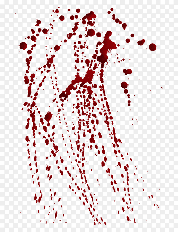 Red blood on transparent background PNG