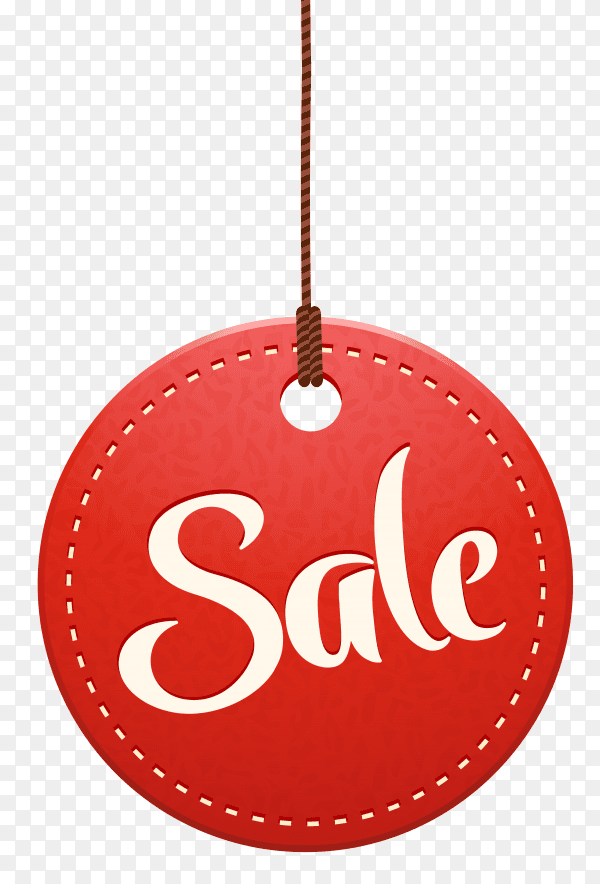 Sale lettering poster design on transparent background PNG