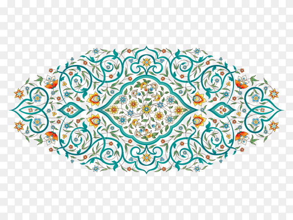 Seamless floral pattern on transparent background PNG