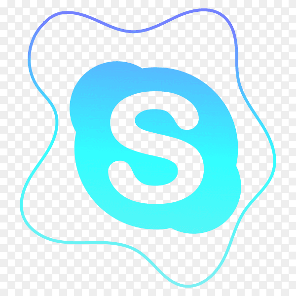 Skype icon on transparent background PNG