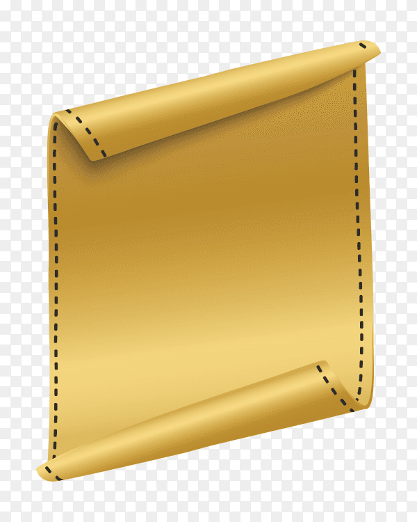 Vertical curved banner on transparent background PNG