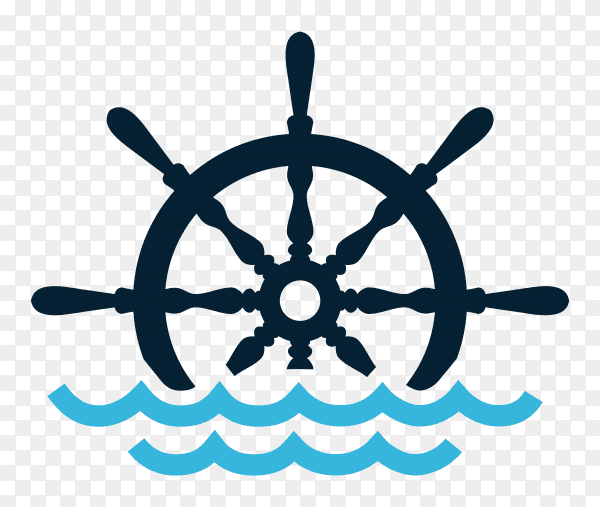 Wheel ship design on transparent background PNG