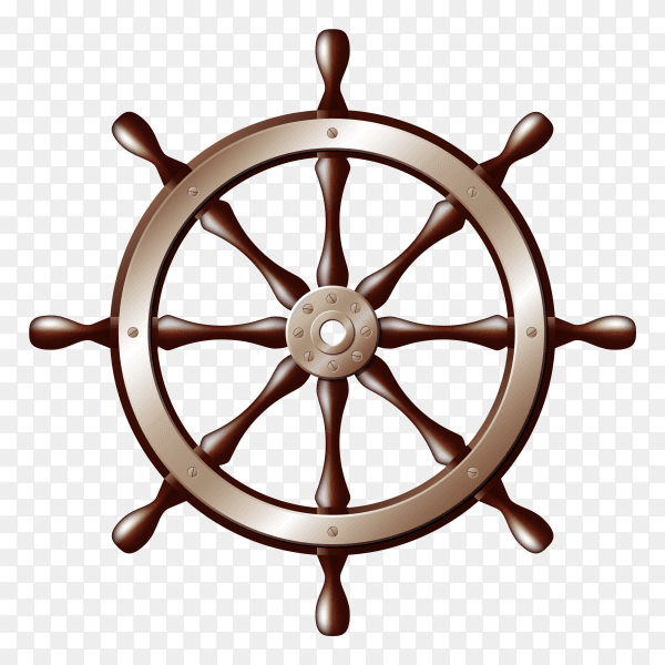 Wheel ship isolated on transparent background PNG