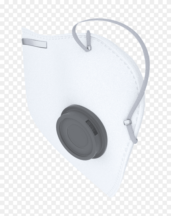White Doctor mask isolated on transparent background PNG