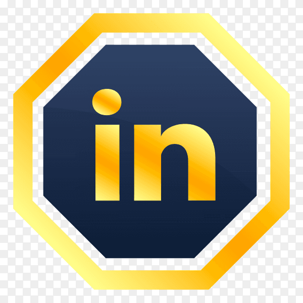 linkedin logo design on transparent background PNG