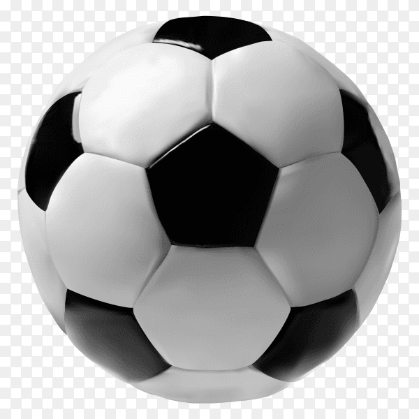 3D football isolated on transparent background PNG