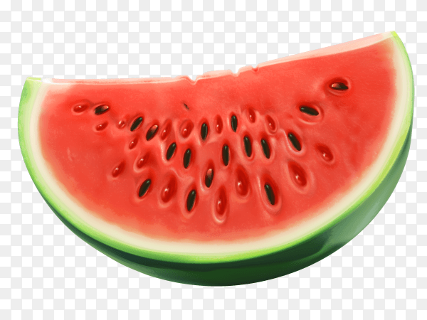 3D fresh watermelon premium vector PNG