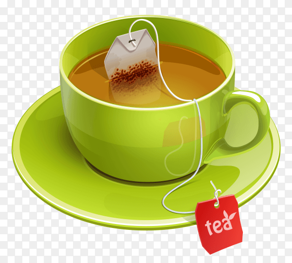 A cup of tea on transparent background PNG