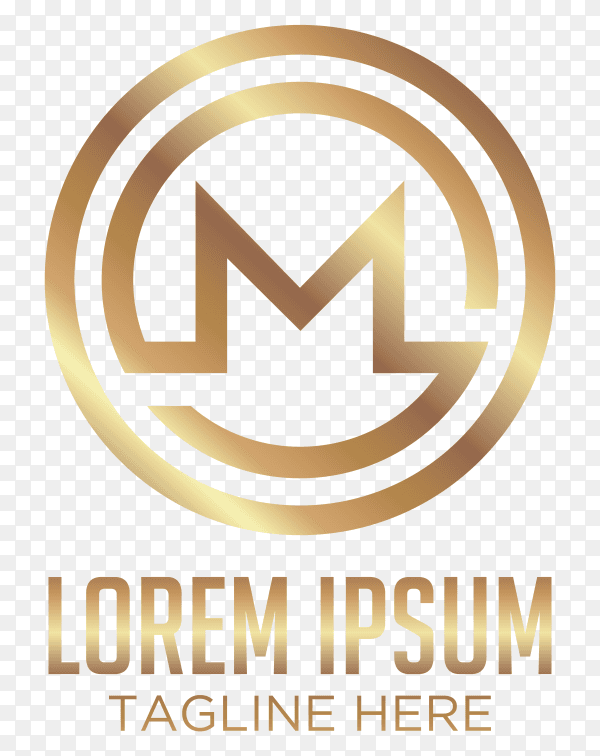 Abstract creative letter m logo on tranparent background PNG