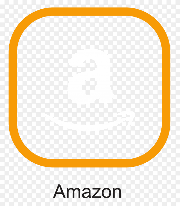 Amazon logo template on transparent PNG